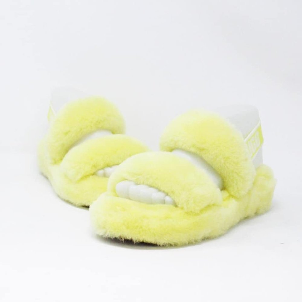 UGG #33179 Yellow Sling Back Slippers (US 6 EU 36)